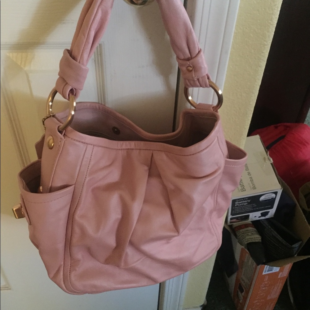 Pink Coach Hobo Handbag